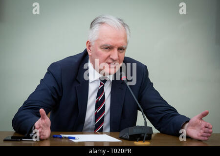 Jaroslaw Gowin in Warschau, Polen, am 29. Januar 2019 Stockfoto