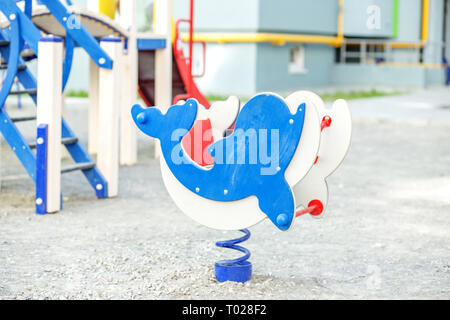 Kinderspielplatz im Kindergarten. Das Konzept der Kindheit, Erziehung, Spiele Stockfoto