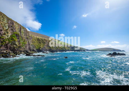 In Dunquin Pier auf der Halbinsel Dingle, Co Kerry, Irland Stockfoto