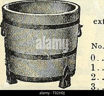 Dreer's Garten Kalender: 1903. dreersgardencale 1903 henr Jahr: 1903 Zellstoff Vase BAUM UND PFLANZE Wannen. Der weißen Zeder, grün lackiert und mit zusätzlichem Eisen hoops gebunden. Fallgriffe. Eisernen Beine. Maschine. Kein außen Länge außen Länge von Diam. Daube. Durchm. Daube. 4.. . . 18 in. 16 in. $ 2 75. 27 in. 24 in. 5 $ 00 5.. ..16 14 2 50. 25'22' 4 50 6. . .. 14'12" 2 00. 23'20' 4 00 Ich.. ..13 '11' 175. 21'18" 3 50 8. .. 12'10' 150 DREER'S KEYSTONE Anlage ausgestattet. Der weiße Zedern gemacht, mit starken Hoops, festen Boden, grün lackiert. Dur-Lage und gepflegt. Eine gute Whirlpool an einem Stockfoto