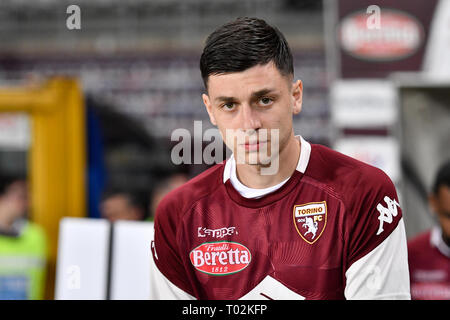 Turin, Italien. 16. März 2019. Während der Serie A TIM Fußballspiel zwischen Torino FC und FC Bologna im Stadio Grande Torino am 16. Mars, 2019 in Turin, Italien. Quelle: FABIO UDINE/Alamy leben Nachrichten Stockfoto