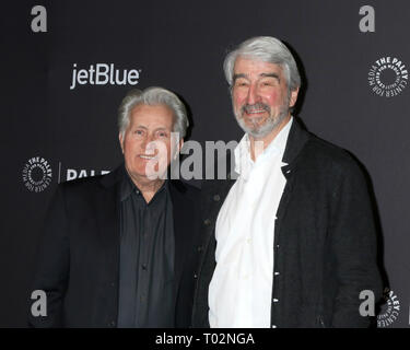 Los Angeles, CA, USA. 16 Mär, 2019. LOS ANGELES - Mar 16: Martin Sheen, Sam Waterston am PaleyFest - ''Gnade und Frankie'' Veranstaltung im Dolby Theatre am 16. März 2019 in Los Angeles, CA Credit: Kay Blake/ZUMA Draht/Alamy leben Nachrichten Stockfoto