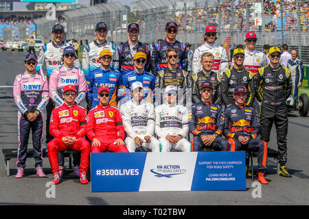 Melbourne, Australien. 17. März 2019. FIA-Formel-1-Weltmeisterschaft 2019 - Formel Eins Rolex Grand Prix von Australien. 2019 FIA Formula One World Championship Treiber Foto. Credit: Brett Keating/Alamy leben Nachrichten Stockfoto