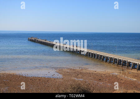 Ardrossan South Australia, 17. März 2019. Fischer an der Anlegestelle in der Stadt Haiger auf Gulf Saint Vincent befindet sich in der schönen Morgensonne Credit gebadet: Amer ghazzal/Alamy leben Nachrichten Stockfoto