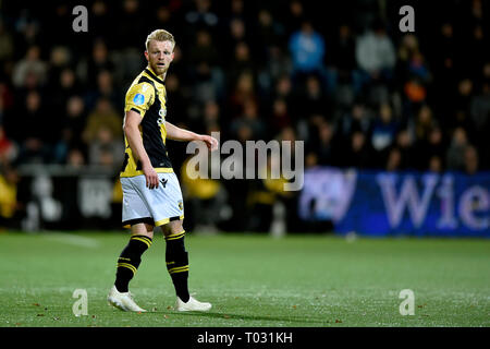 ALMELO, 16-03-2019, Almelo, Polman Stadion, Saison 2018 / 2019, Eredivisie, Heracles Almelo - Vitesse Vitesse, Spieler Max Clark während des Spiels Herakles - Vitesse 3-2 Stockfoto