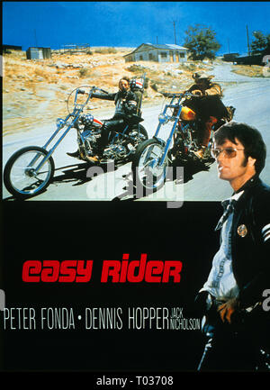 PETER FONDA, Dennis Hopper, Plakat, EASY RIDER, 1969 Stockfoto