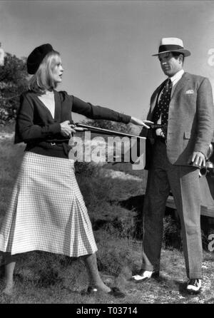 FAYE DUNAWAY, Warren Beatty, BONNIE UND CLYDE, 1967 Stockfoto