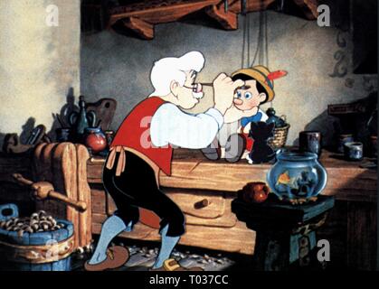 Gepetto, Pinocchio, Pinocchio, 1940 Stockfoto