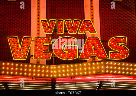 Viva Las Vegas - Neonlicht leuchtenden in alten Las Vegas oder Downtown Las Vegas (identisch) Stockfoto