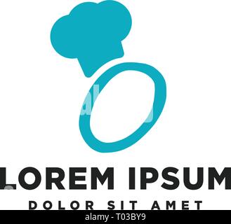 Buchstabe O Küchenchef logo template Vector Illustration icon-Element isoliert-Vektor Stock Vektor