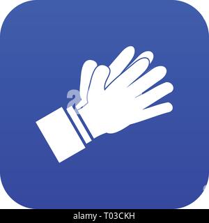 Klatschen klatschen Hände Symbol digital Blau Stock Vektor