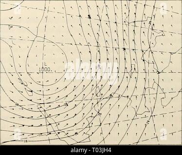 Die östliche Beringmeer Regal: Ozeanographie und Ressourcen/von Donald W. Haube und John A. Calder. easternberings 00 Haube Jahr bearbeitet: 1981 12 Z 29 MAR 1979 0 BSERVED SLP und Winde 4 OOZ 30 MflR 1979 12 Z 30 MAR 1979 Abbildung 13-8. Meer Luftdruck und wind Felder aus digitalisierten NWS - Alaska region Oberfläche Analyse Diagramme berechnet für 28, 29, und 30. März 1979. Dieses Muster ist der dominierende Zustand der Feder fahren das Eis nördliche und Erwärmung der Becken. Längste Vektoren repräsentieren 20 m/sec Wind. 220 Stockfoto