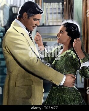 CLARK GABLE, Vivien Leigh, gegangen mit dem Wind, 1939 Stockfoto