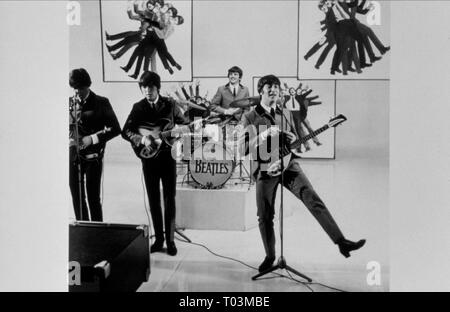 RINGO STARR, George Harrison, John Lennon, PAUL MCCARTNEY, ein harter Tag Nacht, 1964 Stockfoto