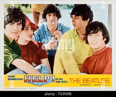 GEORGE HARRISON, Eleanor Bron, Ringo Starr, PAUL MCCARTNEY, JOHN LENNON, HILFE!, 1965 Stockfoto