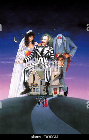 GEENA DAVIS, Michael Keaton, ALEC BALDWIN, BEETLEJUICE, 1988 Stockfoto