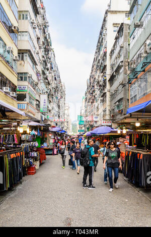 Fa Yuen Street Market in städtischen Mongkok, Hongkong Stockfoto