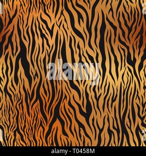 Helle farbe Tiger Skin, detaillierte nahtlose Muster Stock Vektor