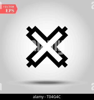 Afrikanische adinkra Symbol Zaun auf weißem Hintergrund, außer Gott, Macht Gottes eps 10. Stock Vektor