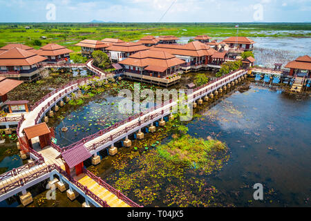 Thale Noi Wasserfluß und Vogelschutzgebiet Research Center, Thailand Stockfoto