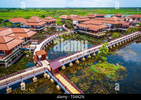 Thale Noi Wasserfluß und Vogelschutzgebiet Research Center, Thailand Stockfoto