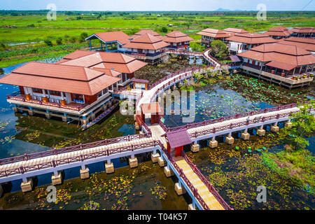 Thale Noi Wasserfluß und Vogelschutzgebiet Research Center, Thailand Stockfoto