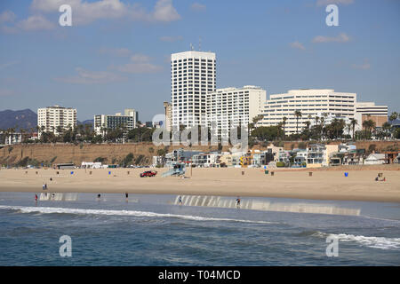 Beach, Santa Monica, Pazifischer Ozean, Los Angeles, Kalifornien, USA Stockfoto