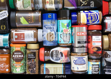 Instant Coffee jar Muster. Stockfoto