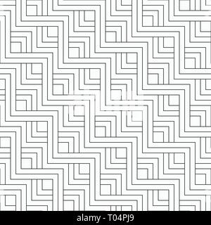 Zusammenfassung nahtlose geometrische Muster der Zick-zack-parallelen Linien. Moderne, elegante Textur. Lineare Stil. Treppen Muster. Vector Hintergrund. Stock Vektor