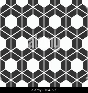 Zusammenfassung nahtlose Muster von bold Sechsecken. Moderne, elegante Textur. Wiederkehrende geometrische Fliesen aus sechseckigen Elementen. Geometrische hexagonalen Gitter. Stock Vektor