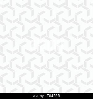 Zusammenfassung nahtlose Muster. Moderne, elegante Textur. Wiederkehrende geometrische Fliesen. Weiße und graue geometrische Struktur. Polygonales Raster, Bold gestreiften Elemente. Stock Vektor