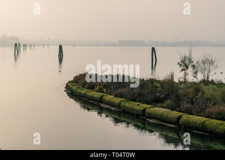 Mit Blick auf die Isola Sant'Erasmo Stockfoto