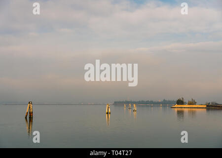 Mit Blick auf die Isola Sant'Erasmo Stockfoto