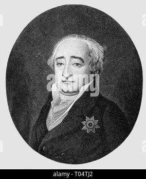 Karl von Stein. Portrait der Arbeit von R. Lütsenkirchen. Digital verbesserte Reproduktion von Illustrierter Überblick über das Leben der Menschheit im 19. Jahrhundert, 1901 edition, Marx Verlag, St. Petersburg. Stockfoto