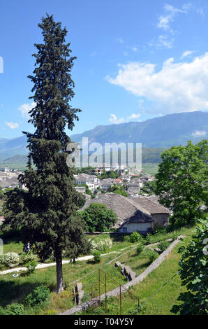 Albanien, Gjirokastra, UNESCO Weltkulturerbe Stockfoto