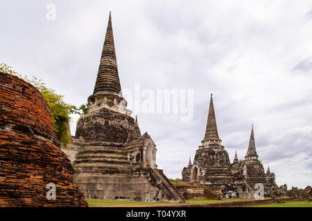 Wat Phra Sri Sanphet, alte buddhistische Tempel, Ayutthaya, UNESCO-Weltkulturerbe, Thailand, Südostasien, Asien Stockfoto