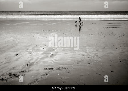 Strand Sardinero Santander Küste und den Golf von Biskaya. Kantabrien, Spanien. Europa Stockfoto