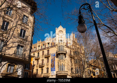 Jugendstilgebäude. Gran Hotel, Lluís Domènec 1903, modernistischen Bauwerken. Palma de Mallorca. Mallorca, Balearen, Spanien Europa Stockfoto