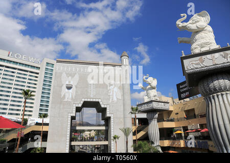 Babel, Gericht, Hollywood und Highland Entertainment Center, Hollywood Boulevard, Hollywood, Los Angeles, Kalifornien, USA Stockfoto