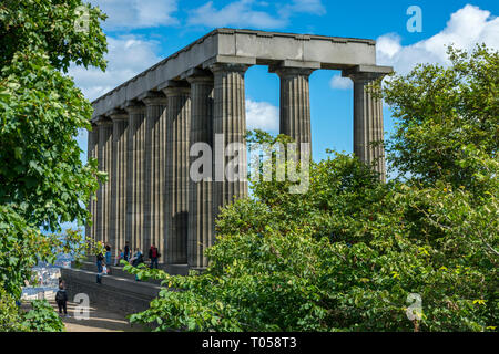 Das nationale Denkmal von Schottland, Calton Hill, Edinburgh, Schottland, Großbritannien Stockfoto