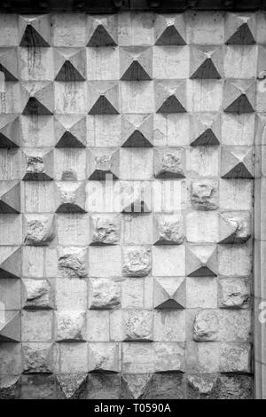 Die interessante Fassade der Casa Dos Bicos Literarische Museum, Lissabon, Portugal Stockfoto