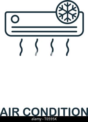 Klimaanlage Symbol. Dünne Design von Haushalt icons Collection. Creativeair Zustand Symbol für Web Design, Anwendungen, Software, drucken Stock Vektor