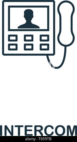 Intercom Symbol. Dünne Design von Haushalt icons Collection. Creativeintercom Symbol für Web Design, Anwendungen, Software, drucken Stock Vektor
