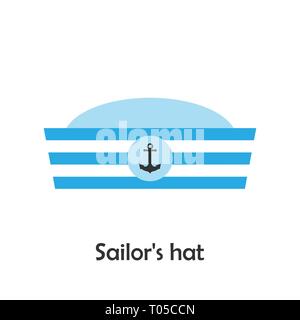 Sailor's Hut im Comic-stil, marine Karte für Zicklein, Vorschule Aktivität für Kinder, Vector Illustration Stock Vektor