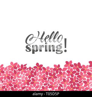 Florale frames Hallo Frühling Stock Vektor