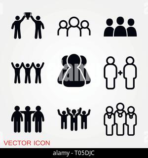 Team Symbol vektor Symbol für Design Stock Vektor