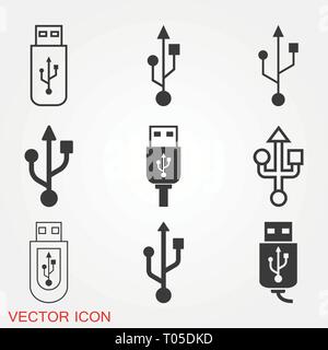 Usb-Symbol vektor Symbol für Design Stock Vektor