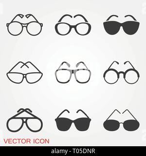 Sonnenbrille Symbol vektor Symbol für Design Stock Vektor