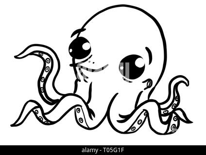 Cute Octopus illustration Stockfoto