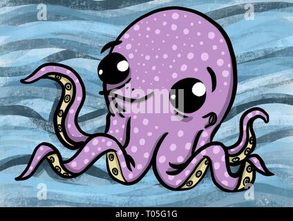 Cute Octopus illustration Stockfoto